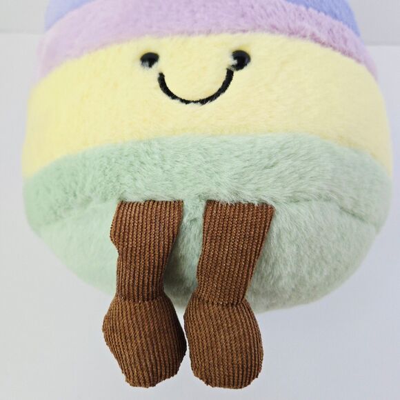 Happy Birthday Cake Plush Stuffed Animal Colorful Sprinkles Cupcake with Candle - Picture 7 of 7